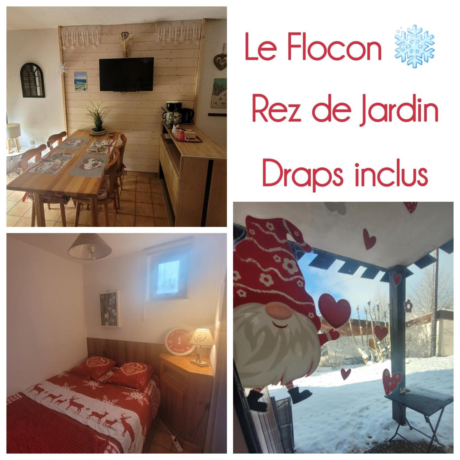 Appartement Le Flocon, Joli Petit Cocon 4 Pers En Rez De Jardin Draps Inclus Les Rousses Eksteriør bilde